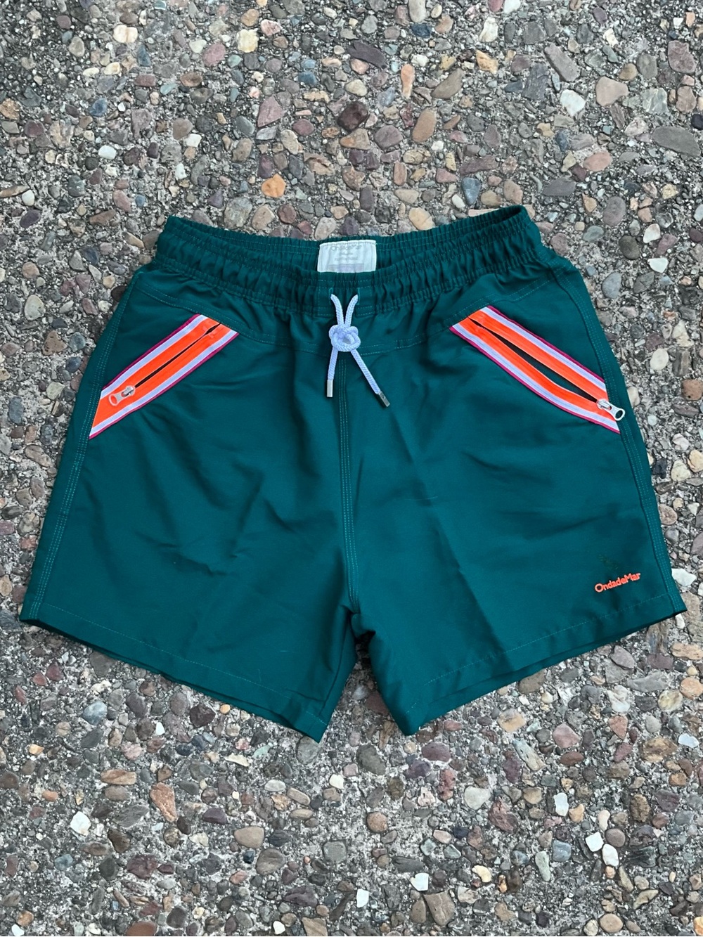 Ondadel Mar Swim Trunk w/ Orange Zip Accents